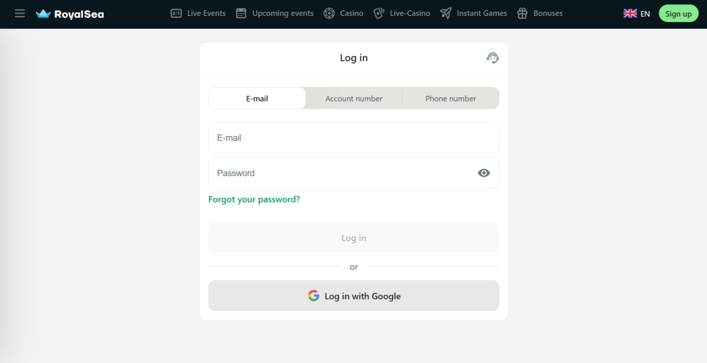 royalsea italy login